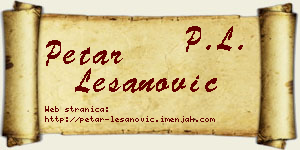 Petar Lešanović vizit kartica
